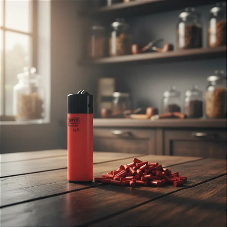 Isqueiro Clipper Mini Recarregável mais 50 Pedras para Substituição