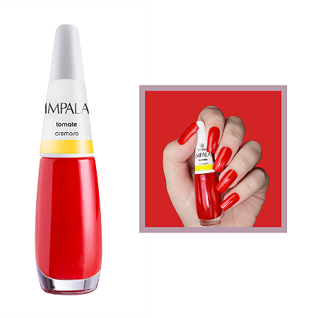 Esmalte A Cor da Sua Moda Cremoso Cor Tomate 7,5ml Impala