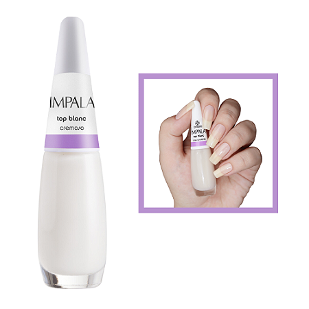 Esmalte  A Cor da Sua Moda Transparente Cor Top Blanc 7,5ml Impala