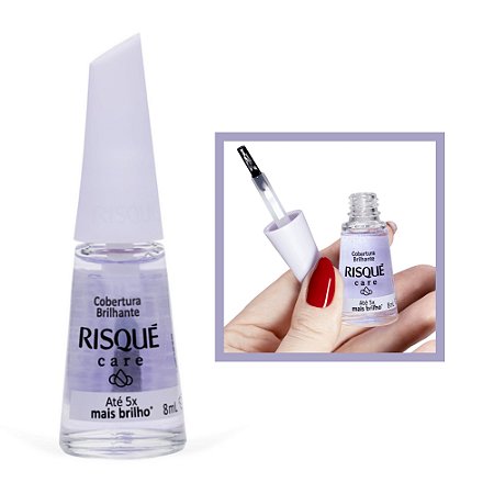 Esmalte Risque Care Technology Cobertura Brilhante Extra Brilho 8ml Risque