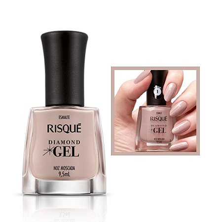 Esmalte Diamond Gel Cremoso Cor Noz Moscada 9,5ml Risque
