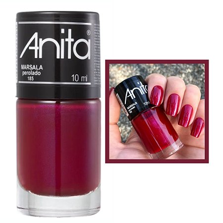 Esmalte Perolado Cor Marsala 10ml Anita