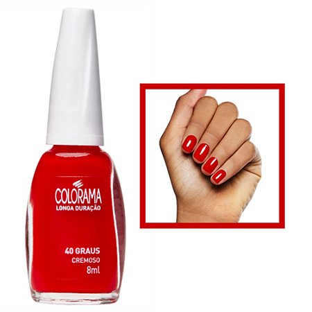 Esmalte Cremoso Cor 40 Graus 8ml Colorama