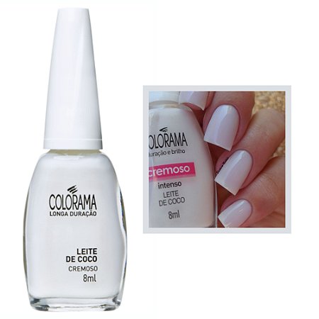 Esmalte Cremoso Cor Leite de Coco 8ml Colorama