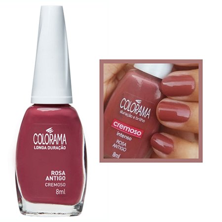 Esmalte Cremoso Cor Rosa Antigo 8ml Colorama