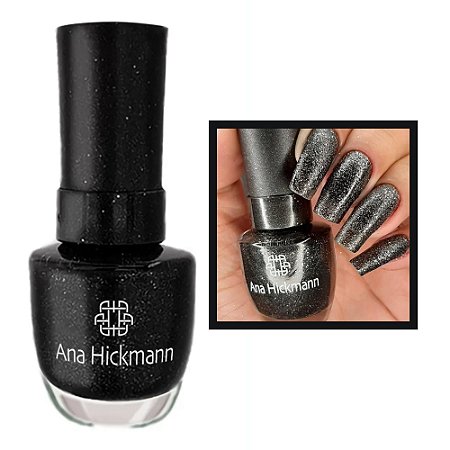 Esmalte Glitter Cor Black Diamond 9ml Ana Hickmann