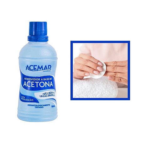 Removedor de Esmaltes À Base de Acetona 100ml Acemar
