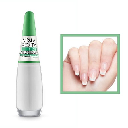 Esmalte Revita Nail Base Revitalizante Branco Soft 7,5ml Impala