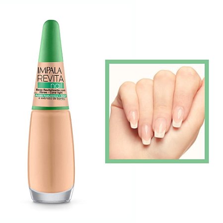 Esmalte Revita Nail Base Revitalizante Coral Light 7,5ml Impala