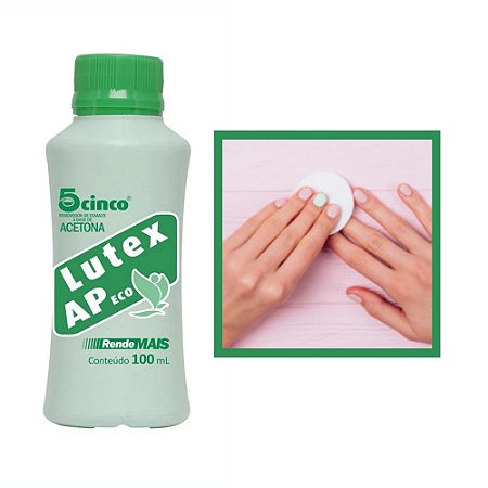 Removedor de Esmaltes Lutex AP Eco À Base de Acetona 100ml 5Cinco