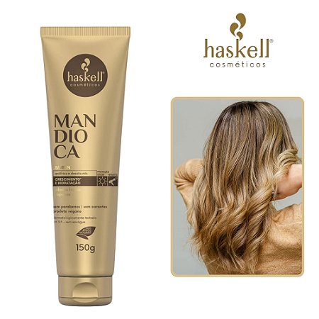 Haskell Leave-In Mandioca 150g Crescimento e Hidratação