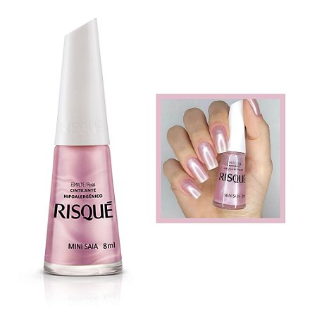 Esmalte Cintilante Cor Mini Saia 8ml Risque