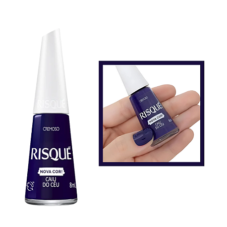 Esmalte Nova Cor Cremoso Cor Caiu do Céu 8ml Risque