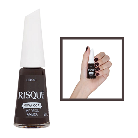 Esmalte Nova Cor Cremoso Cor Me Deixa Ameixa 8ml Risque