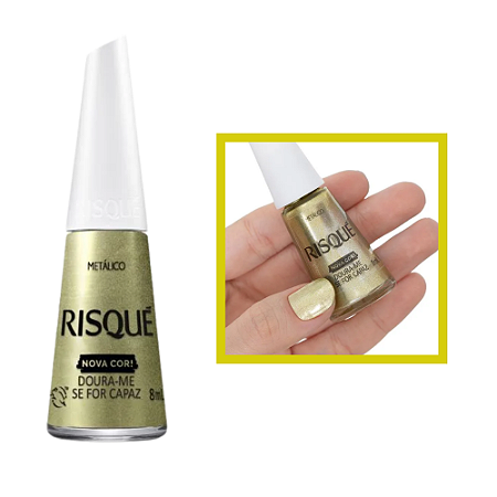 Esmalte Nova Cor Metálico Cor Doura-me Se For Capaz 8ml Risque