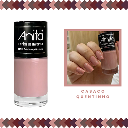 Esmalte Férias de Inverno Cremoso Cor Casaco Quentinho 10ml Anita