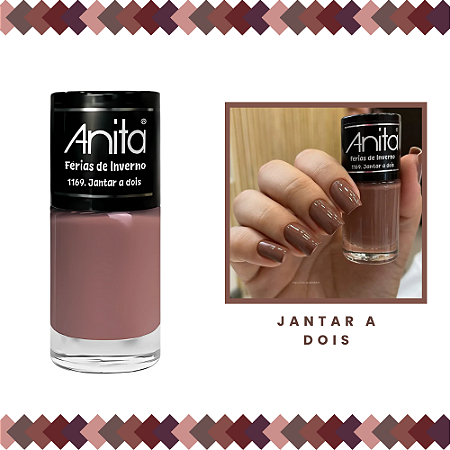 Esmalte Férias de Inverno Cremoso Cor Jantar a Dois 10ml Anita