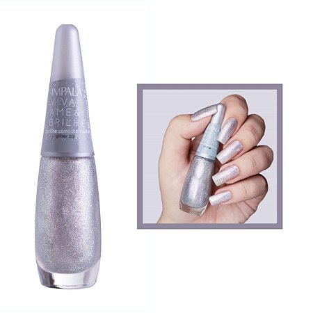 Esmalte Coleção Viva Ame Brilhe Glitter Cor Brilhe Como Diamante 7,5ml Impala