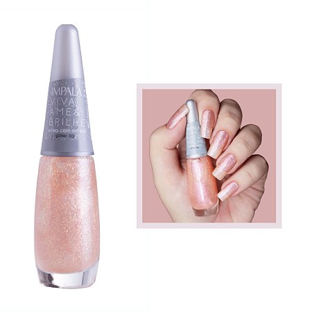 Esmalte Coleção Viva Ame Brilhe Glitter Cor Viva Com Amor 7,5ml Impala