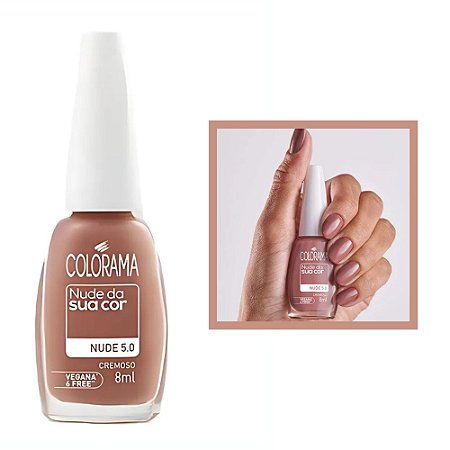 Esmalte Nude Da Sua Cor Cremoso Cor Nude 5.0 8ml Colorama