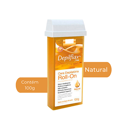 Refil Cera Depilatória Roll-on Natural 100g Depilflax