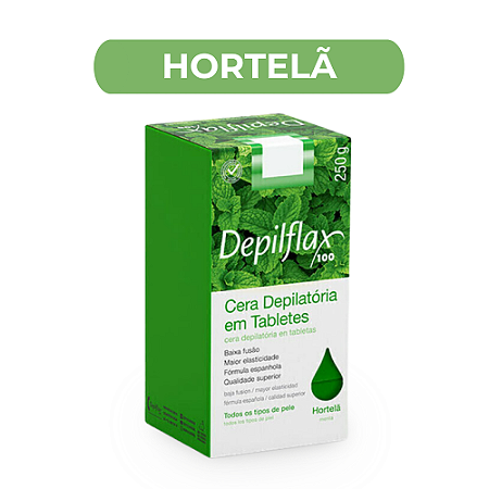 Cera Depilatória Em Blocos Hortelã 250g Depilflax
