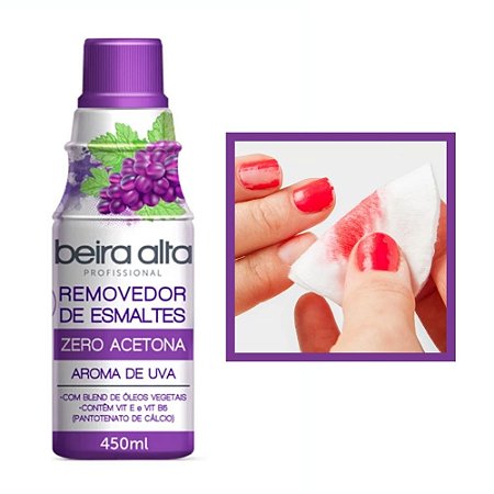 Removedor De Esmalte Sem Acetona Uva 450ML Beira Alta