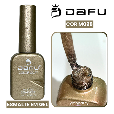 Esmalte em Gel UV & LED M098 Dourado 10ml Dafu