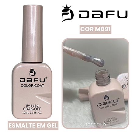 Esmalte em Gel UV & LED M091 Rosa Claro Cintilante 10ml Dafu