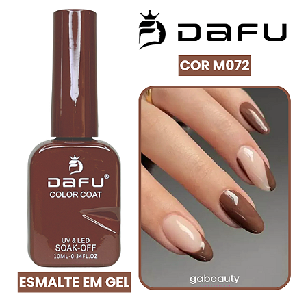 Esmalte em Gel UV & LED M072 Marrom 10ml Dafu