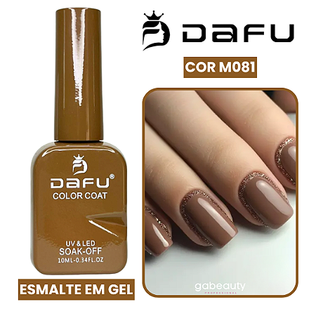 Esmalte em Gel UV & LED M081 Marrom Esverdeado 10ml Dafu