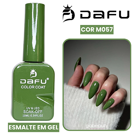 Esmalte em Gel UV & LED M057 Verde Militar 10ml Dafu