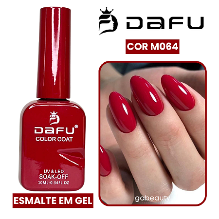 Esmalte em Gel UV & LED M064 Vermelho 10ml Dafu