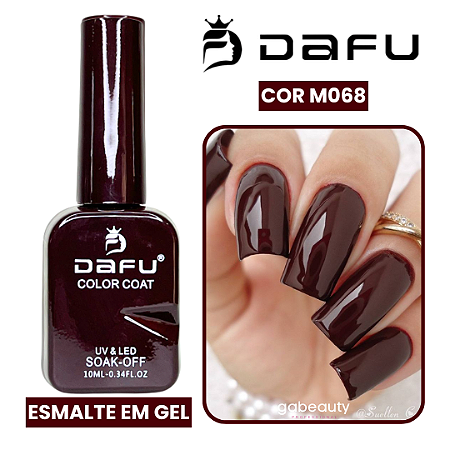 Esmalte em Gel UV & LED M068 Vinho Escuro Rebu 10ml Dafu