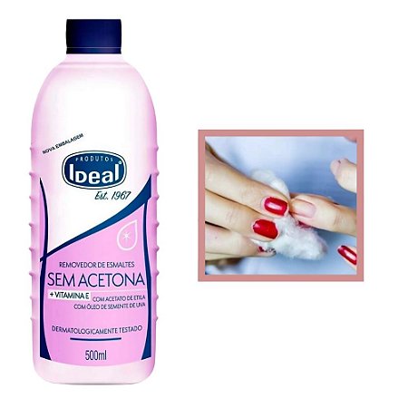 Removedor De Esmalte Sem Acetona 500ml Ideal