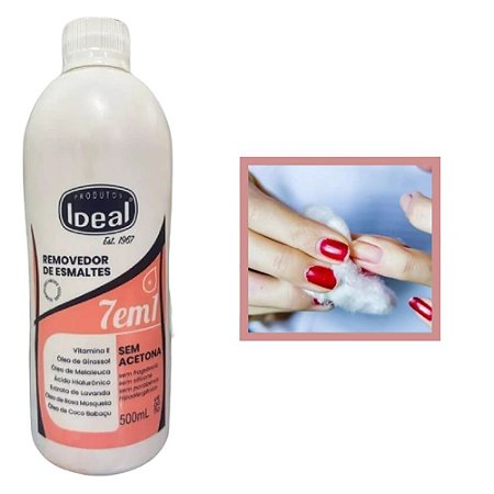 Removedor de Esmalte 7 em 1 Sem Acetona 500ml Ideal