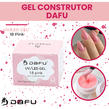 Gel Construtor Unha em Gel UV/LED 18 Pink 15g Dafu