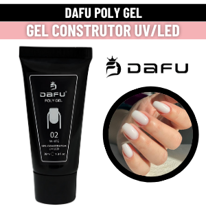 Polygel Construtor de Unhas UV/LED Gel White 30ml Dafu