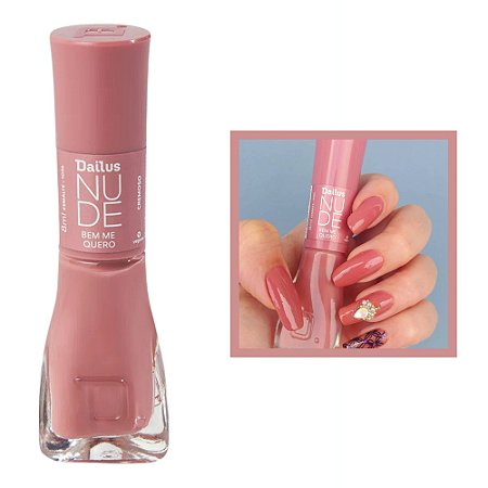 Esmalte Nude Bem Me Quero Cremoso Alta Cobertura 8ml Dailus