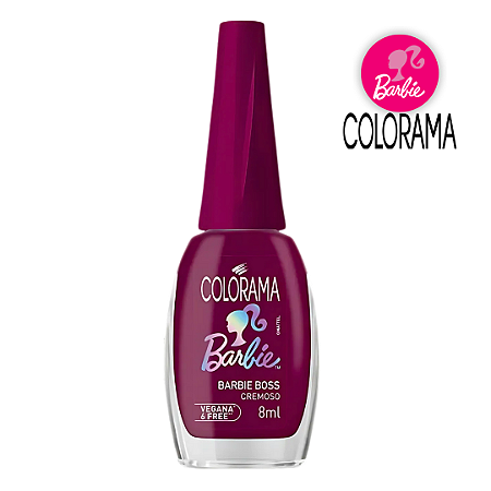Esmalte Coleção Barbie Cor Barbie Boss Lançamento Roxo Cremoso 8ml Colorama