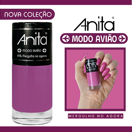 Esmalte Coleção Modo Avião Cor Mergulho no Agora Cremoso Fucsia 10ml Anita