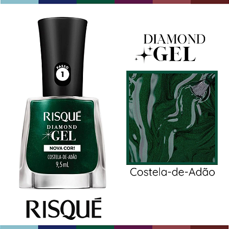 Esmalte Risque Diamond Gel Costela de Adão 9,5ML