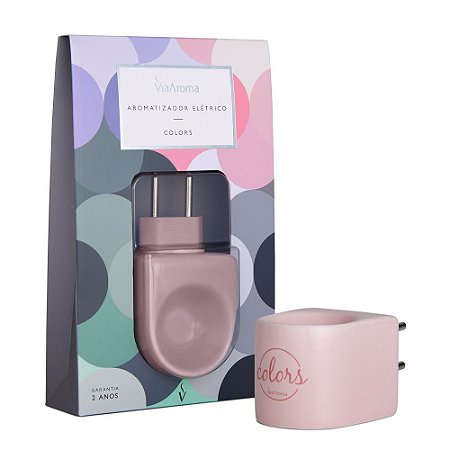 AROMATIZADOR ELÉTRICO VIA AROMA COLORS CANDY ROSA