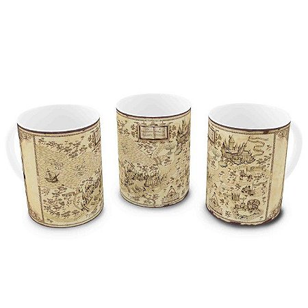 Caneca Porcelana Harry Potter Mapa 325ml