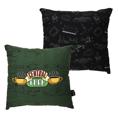 ALMOFADA FIBRA VELUDO 40X40CM CENTRAL PERK FRIENDS