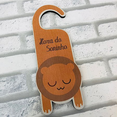 Placa em Mdf Hora do Soninho Gato