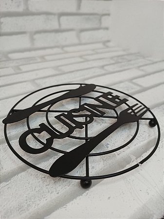 Porta Panela de Metal Preto