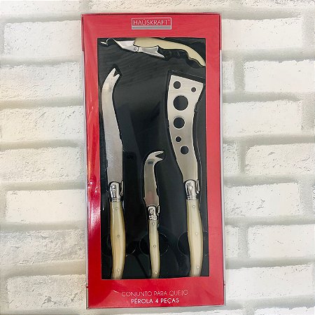 Conjunto Para Queijo Pérola 4 Peças