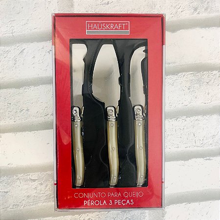 Conjunto Para Queijo Pérola 3 Peças
