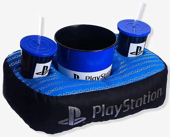 Kit Almofada de Pipoca PlayStation Fibra Suede